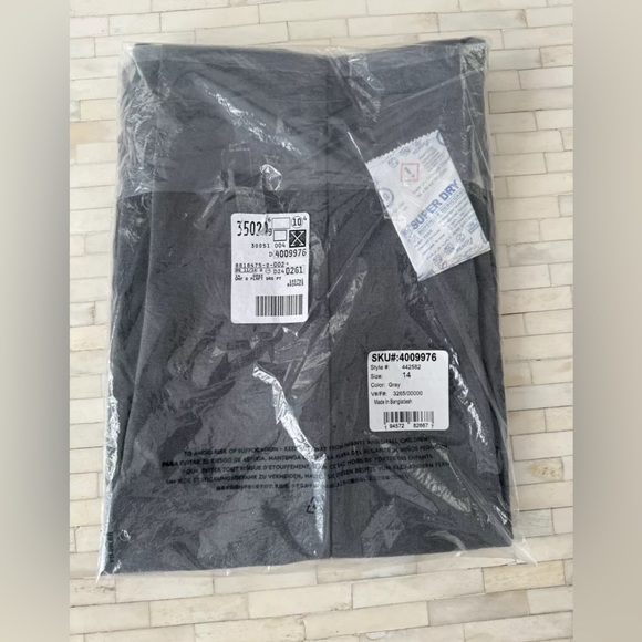 Lands End Girls Uniform Pants, Gray, Size 14 - No hem (32 Length) - Brand New - Picture 2 of 3